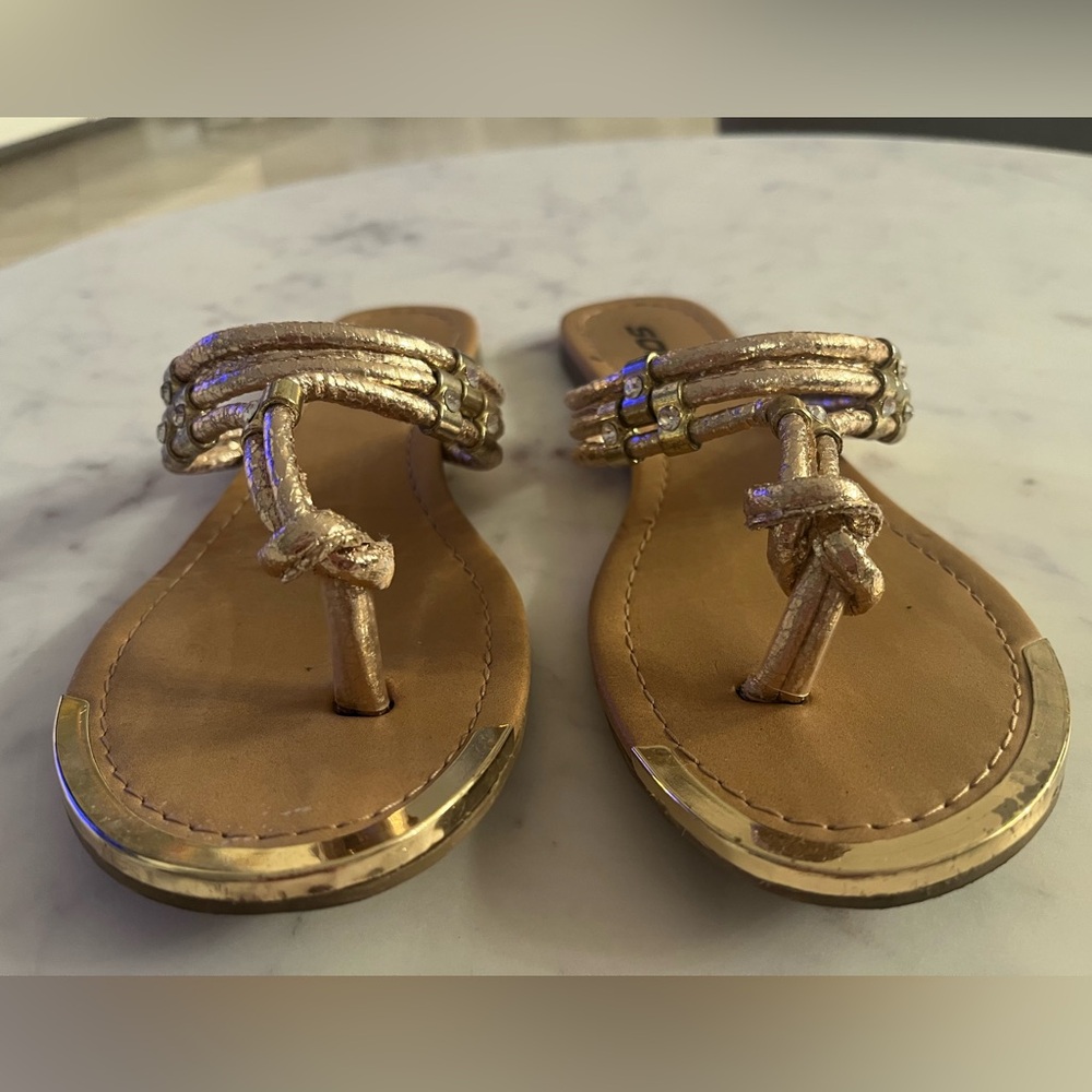 Soda Metallic Gold Women's Sandals